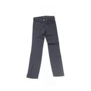 Blå Jeans med Frynser og Logo