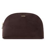Velvet Make-Up Pouch Large Chocolate Brown