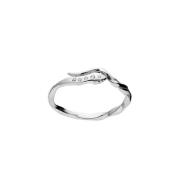 Sølv Hera Ring med Hvite Zirkoner