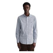 Blå Gant Poplin Micro Gingham Shirt Skjorte
