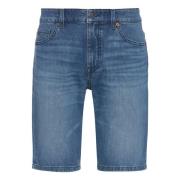 Stonewashed Denim Slim-Fit Shorts