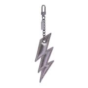 Leather Lightning Charm GUN Metal