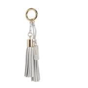 Leather Twin Tassel White