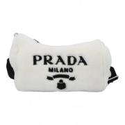 Pre-owned Hvit lerret Prada skulderveske