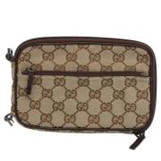 Pre-owned Beige lerret Gucci Clutch