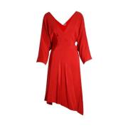 Rød silke Diane von Furstenberg kjole