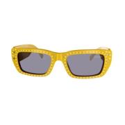 Pre-owned Gult stoff Moncler solbriller
