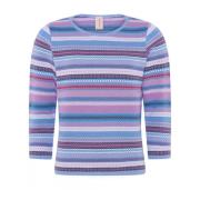 Stripete Jacquard Pullover Bluse