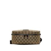 Pre-owned Beige Canvas Gucci belteveske