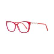 Røde Kvinner Rektangulære Optiske Briller