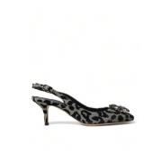 Krystall Leopard Slingback Pumps