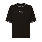 Sorte T-skjorter og Polos fra Dolce Gabbana