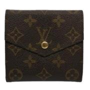 Pre-owned Brunt lerret Louis Vuitton myntpung