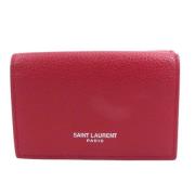 Pre-owned Rodt skinn Yves Saint Laurent lommebok