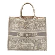 Pre-owned Gra lerret Dior Book Tote