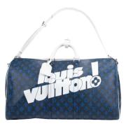 Pre-owned Blatt lerret Louis Vuitton Keepall