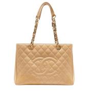 Pre-owned Beige Laer Chanel Tote