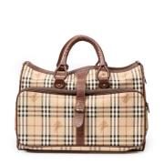 Pre-owned Beige belagt lerret Burberry Boston Bag