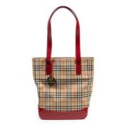 Pre-owned Beige lerret burberry tote