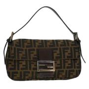 Pre-owned Brunt lerret Fendi baguette