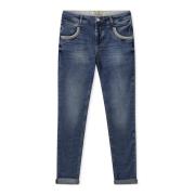 Klassiske Cropped Jeans med Stilige Detaljer
