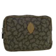 Pre-owned Gra skinn Yves Saint Laurent Clutch