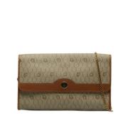 Pre-owned Beige Canvas Dior Trotter Crossbody Bag