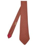 Pre-owned Rodt Hermes-slips i rod silke