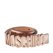Pre-owned Moschino belte i gullskinn