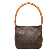 Pre-owned Brunt lerret Louis Vuitton Looping