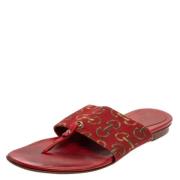 Pre-owned Rode Gucci-sandaler i skinn