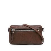 Pre-owned Brunt skinn Burberry Crossbody veske