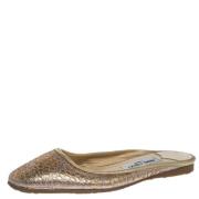 Pre-owned Gull Leather Jimmy Choo Flats