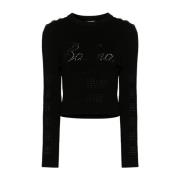 Sorte Sweaters med Signature Trompe-lœil Logo