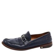 Pre-owned Navy Leather Louis Vuitton Flats