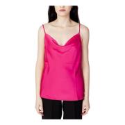 Fuchsia Cowl Neck Tank Top