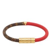 Pre-owned Gull lerret Louis Vuitton armband