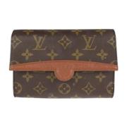 Pre-owned Brunt lerret Louis Vuitton Clutch