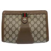 Pre-owned Beige Canvas Gucci Clutch