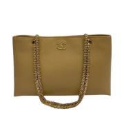 Pre-owned Beige Laer Chanel Tote