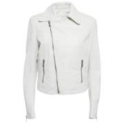 Pre-owned Hvit skinn Yves Saint Laurent jakke