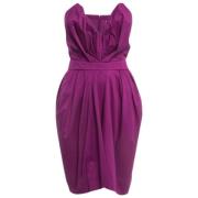 Pre-owned Lilla bomull Yves Saint Laurent kjole