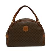 Pre-owned Brunt lerret Celine veske