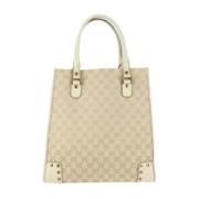 Pre-owned Beige Canvas Gucci Tote