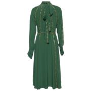Pre-owned Gronn silke burberry kjole