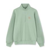 Jadeite Half Zip Logo Sweatshirt