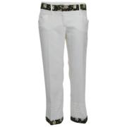 Pre-owned Dolce & Gabbana bukser i hvitt stoff