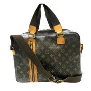 Pre-owned Brunt lerret Louis Vuitton Bospori