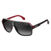 Matte Black Red/Grey Shaded Sunglasses