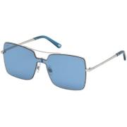 WE 0201 Sunglasses - Shiny Palladium/Blue